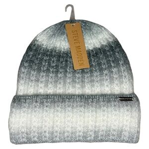 Steve Madden Black Tonal Ombre Winter Beanie Hat